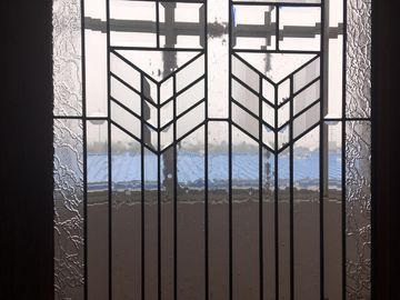إنتيرور باب الديكور المعماري والزجاج، نظيفة مشطوف زجاج الباب لوحات