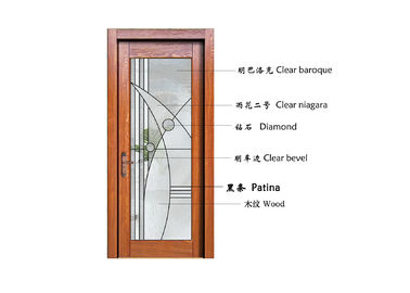معزول منخفضة E الماس واضح شطبة انزلاق زجاج الباب للمنزل مستطيل / شكل مربع