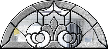 زخرفة الباب / نافذة نقش الزجاج ، والنحاس / النيكل / باتينا لوحات زخرفية زجاجية